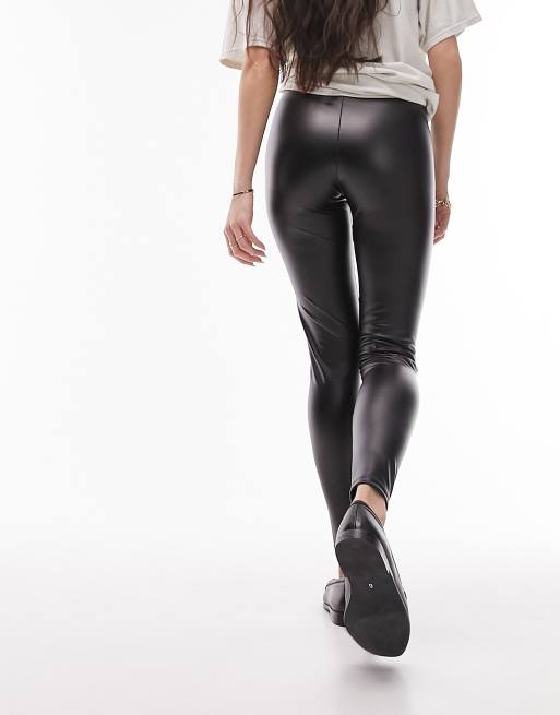 Topshop Leather Leggings Size 6 Black - $19 (36% Off Retail) - From Jackie