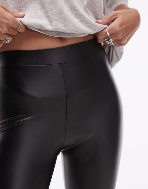 Topshop faux leather leggings in black, 5 of 5