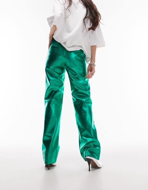 Topshop best sale green pants