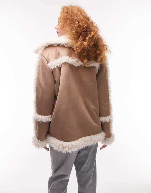 Faux fur hoodie outlet topshop