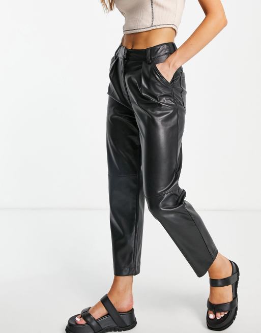 Topshop faux leather outlet trousers