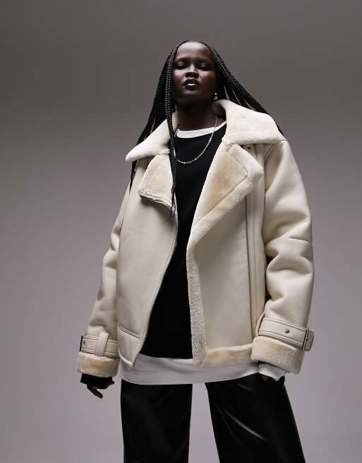 Off 2024 white shearling