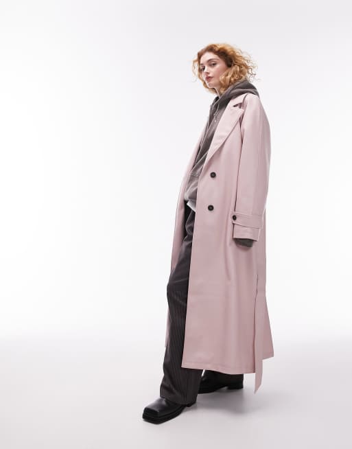 Asos pink trench coat hotsell