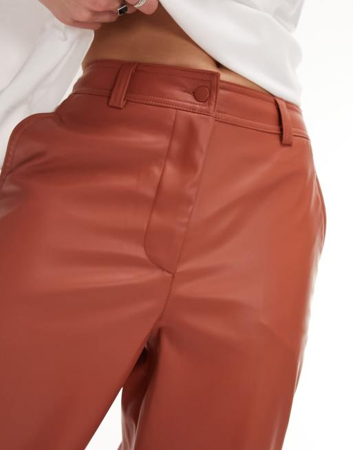 Topshop leather hotsell look trousers