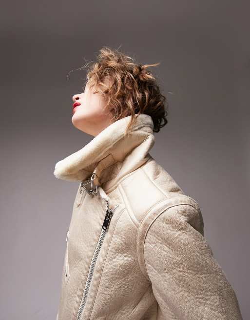 Aviator jacket cream hotsell