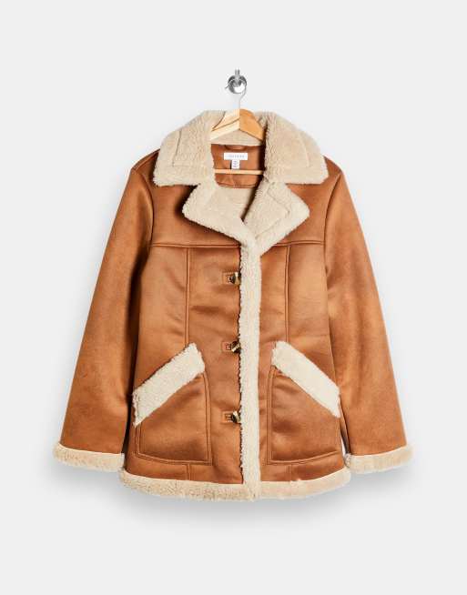 Faux shearling sale jacket topshop