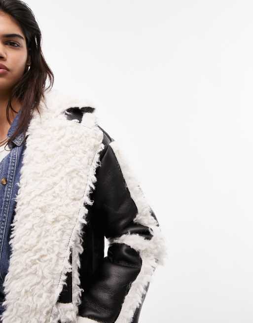 Topshop Jonas Faux Shearling Jacket, $130, Nordstrom