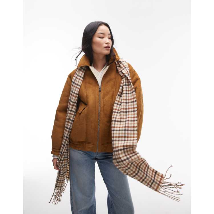 Mixed tartan jacket topshop shop