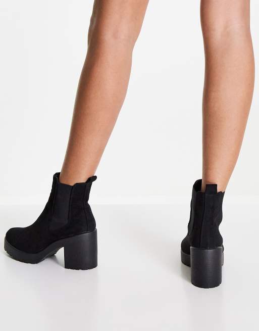 Topshop black suede cheap ankle boots