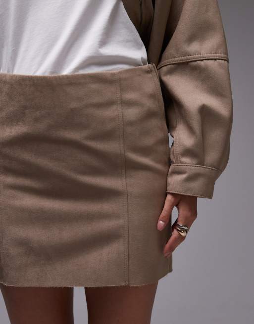 Topshop suede mini skirt sales