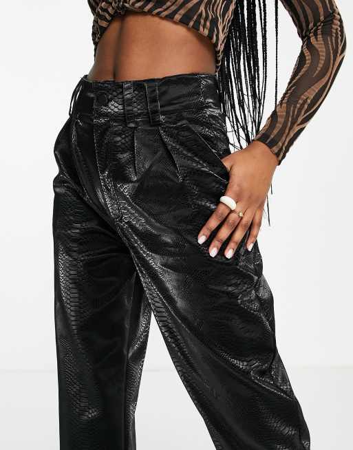 Black suede hot sale pants