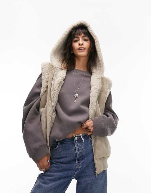 Topshop 2024 fur hoodie