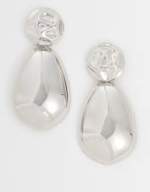 Topshop Faye stud drop earrings in silver