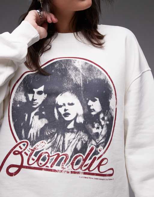 Topshop - Felpa oversize con stampa dei Blondie su licenza, 3 di 4