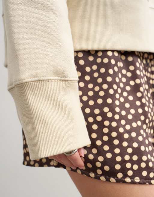 Topshop - Felpa oversize pesante premium color sabbia, 4 di 4