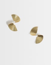 Topshop Fergy folded detail earring in gold