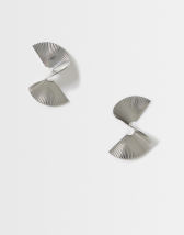 Topshop Fergy folded detail earring in silver