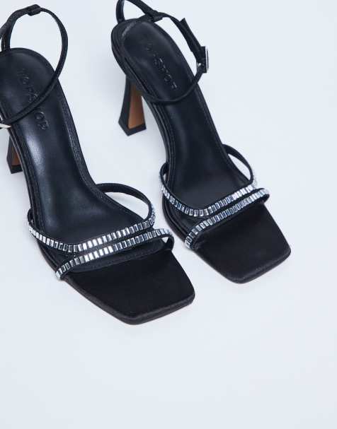Topshop - Fifi - Sandales à ornements et talon évasé - Noir - view 1