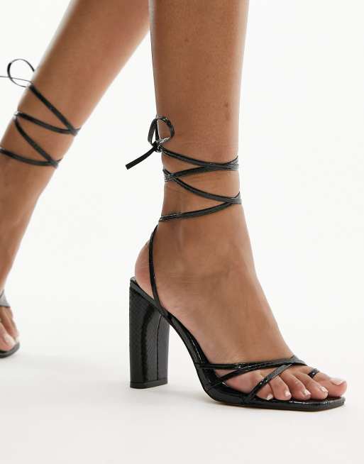 Topshop heeled best sale sandals in black