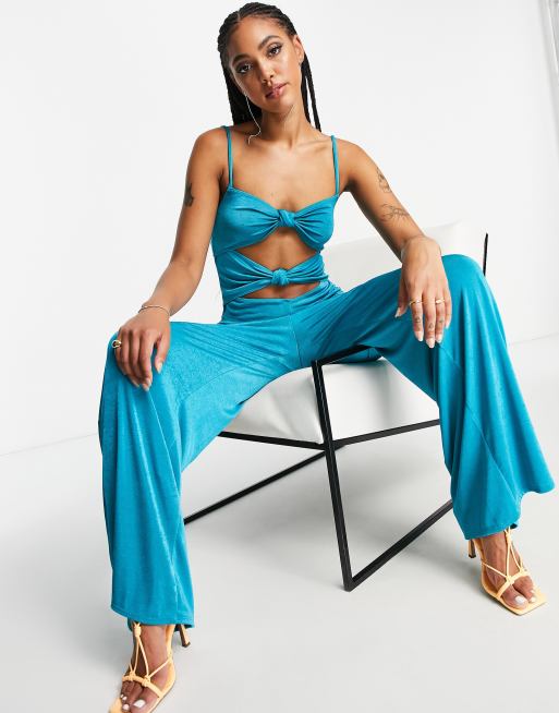 Asos teal jumpsuit on sale