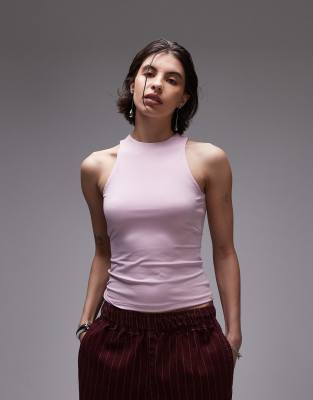 Topshop - Figurbetontes Tanktop in Rosa