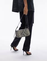 Topshop Glyn scoop grab bag with twist handle in snake print | ASOS