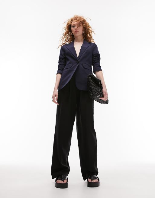 Topshop fitted blazer in navy - part of a set, 4 of 4