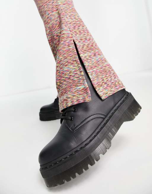 Topshop - Flare-broek met split aan de zoom en space dye in multi, deel van co-ord set, 4 van 4