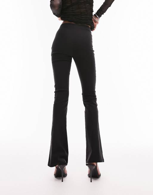 Topshop - Flare-broek van bengaline in zwart, 3 van 4