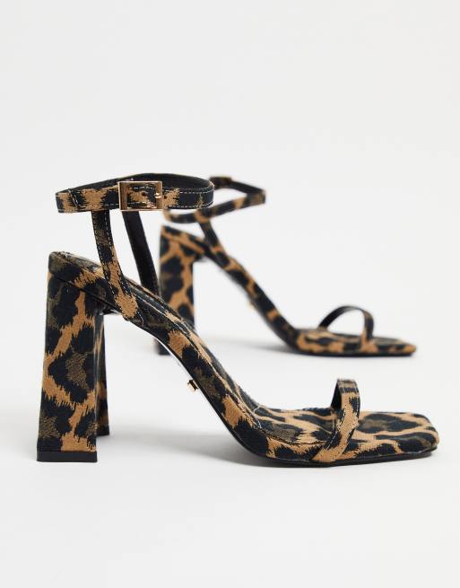 Leopard print 2025 block heels topshop