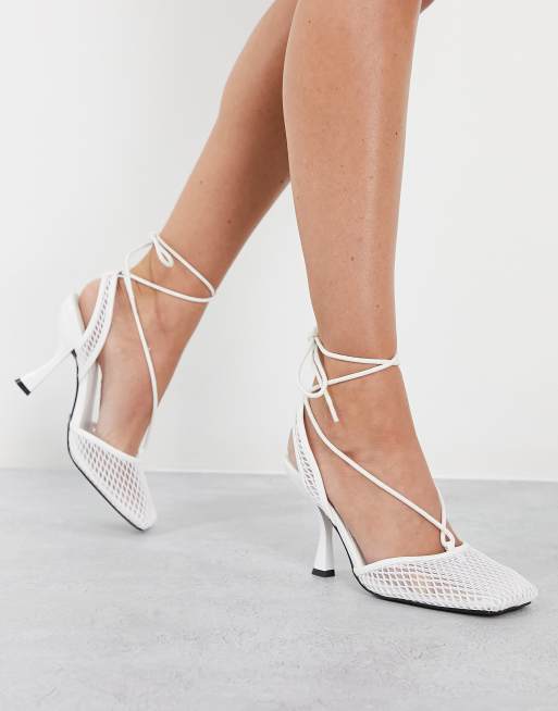 topshop flash mesh slingback heels