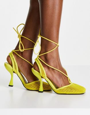 topshop yellow heels