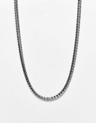 Topshop flat curb chain necklace in silver