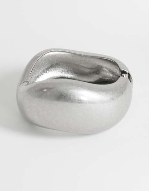 Topshop - Flavia - Brazalete plateado grueso - view 1