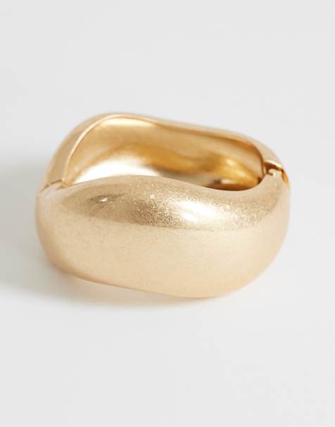 Topshop – Flavia – Guldfärgat, grovt armband - view 1
