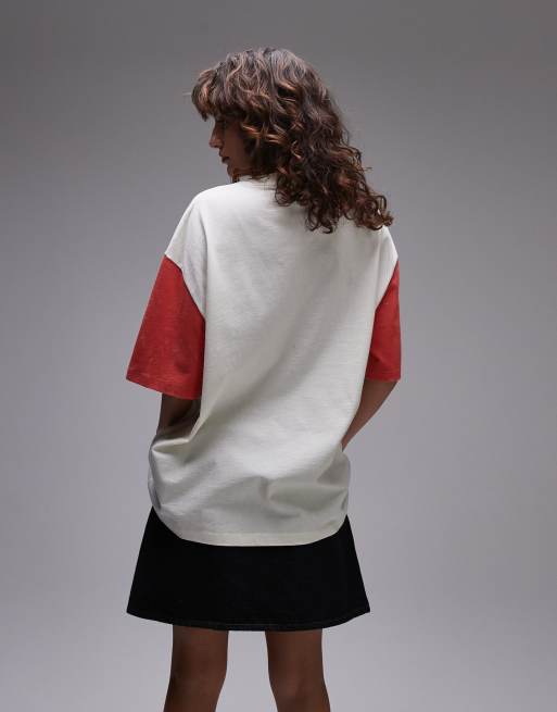 Topshop – Flerfärgad t-shirt i oversize med Peperoncini-tryck, 2 av 4
