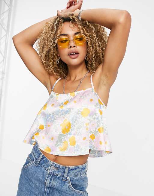 Topshop – Flerfärgat blommigt linne