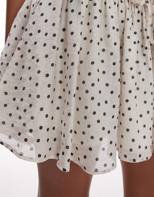 Topshop flippy mini skirt in polka dot print, 2 of 5