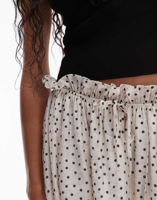 Topshop flippy mini skirt in polka dot print, 5 of 5