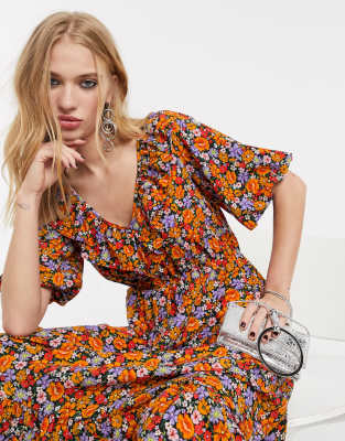 frill dress midi