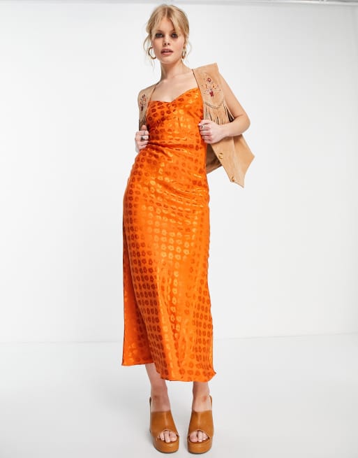 Topshop on sale orange dress