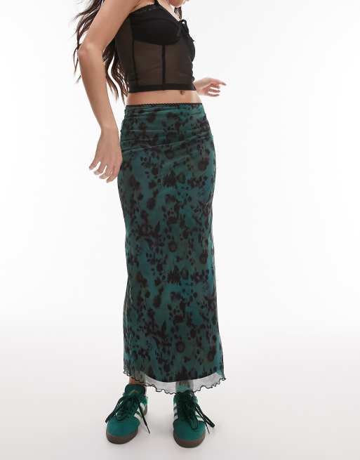 Green skirt topshop hotsell