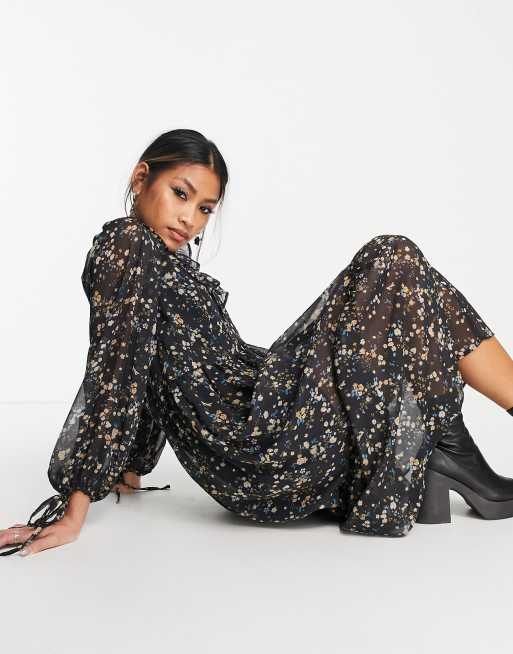 topshop floral maxi dress