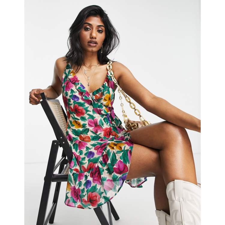 Urban outfitters best sale floral wrap dress