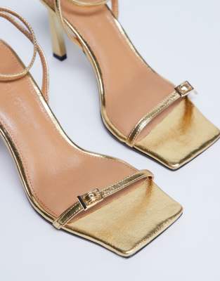  Floyd strappy buckle detail square toe high heel 