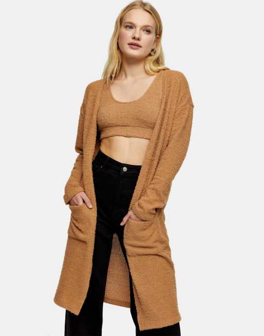 Long open clearance front cardi topshop