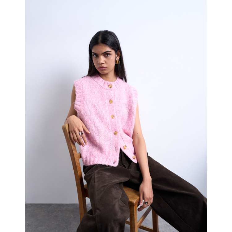 pois ポワ　knit vest　ニットベスト ピンク pois ポワ knit vest ニットベスト ピンク pois ポワ knit vest ニット