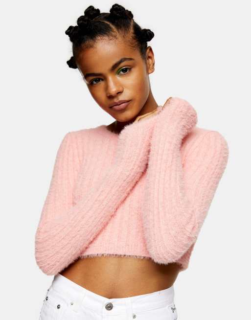 Fluffy shop cropped jumpers