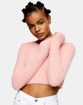 Topshop pink 2025 fluffy jumper