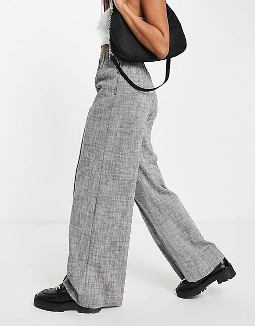  Topshop fluid wide leg trouser in grey 